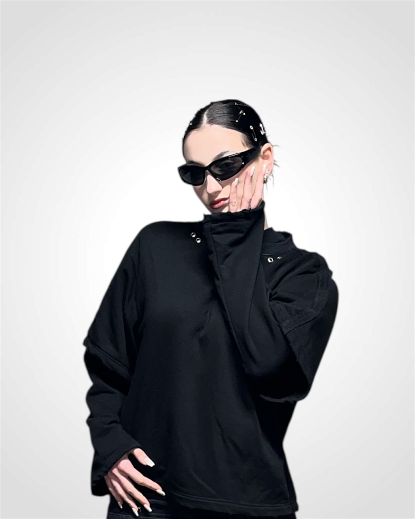 TRIBAL LAYERED SWEATSHIRT