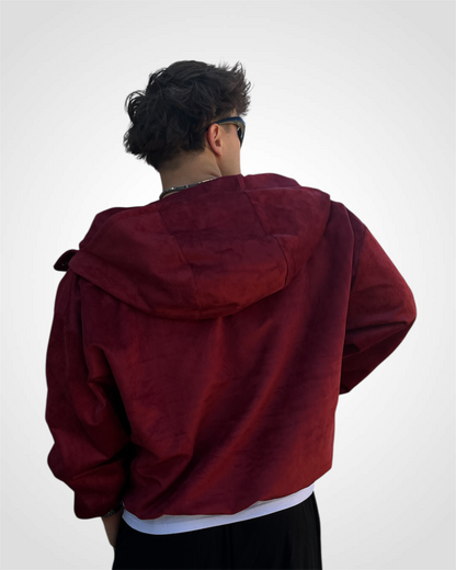 BLOOD SUEDE HALFZIP