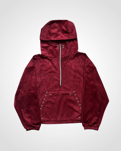 BLOOD SUEDE HALFZIP