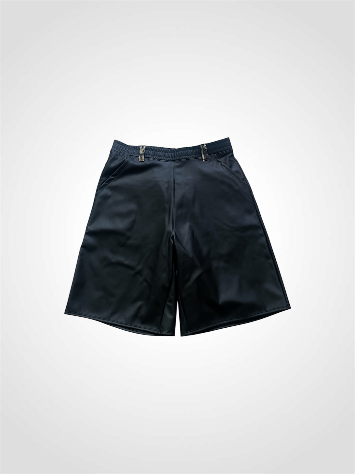 GLITCH LEATHER JORTS
