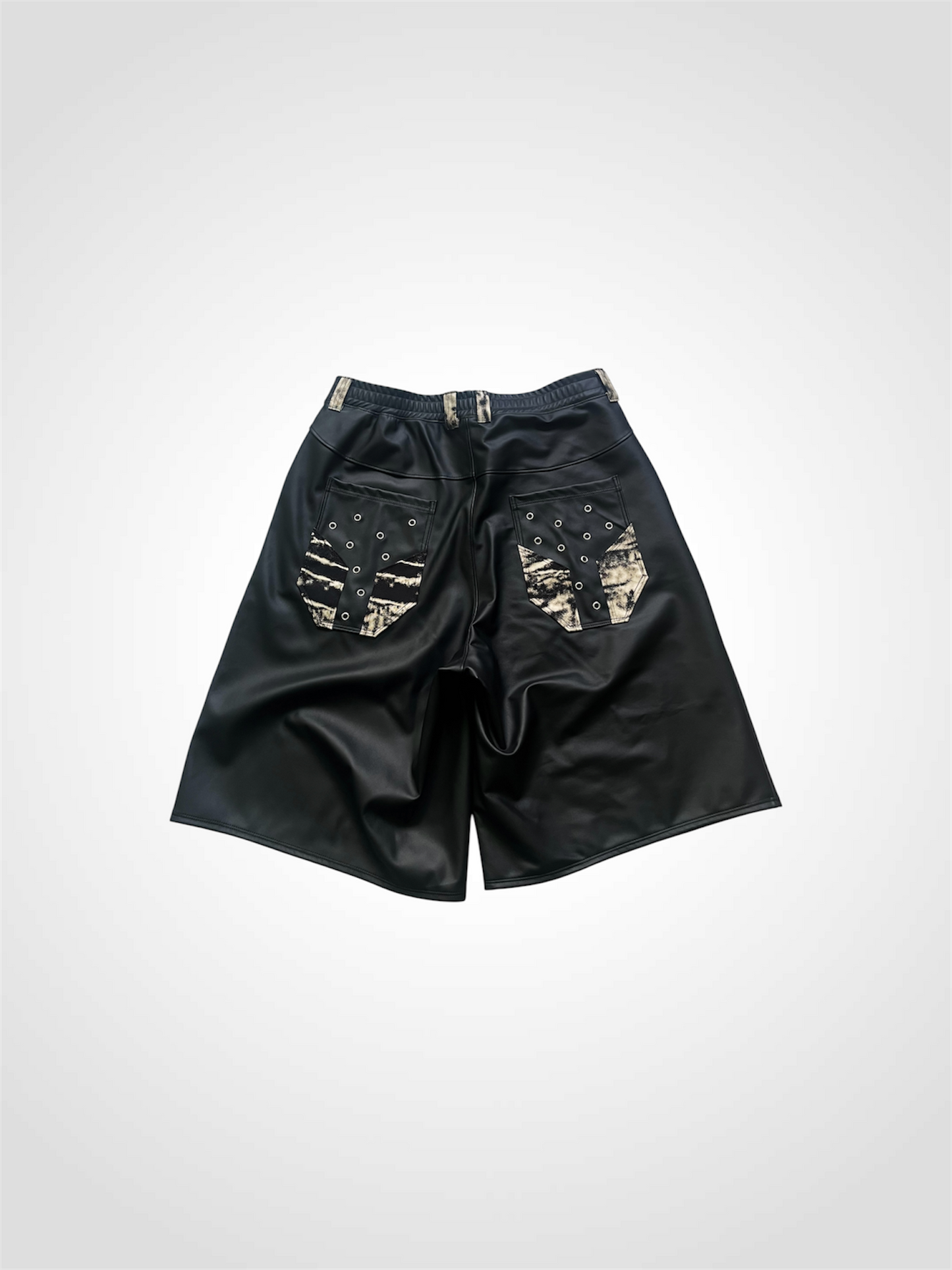 GLITCH LEATHER JORTS